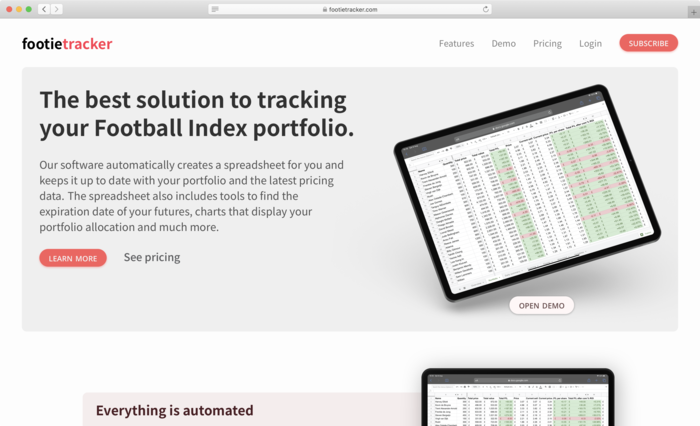 Image of project Footietracker